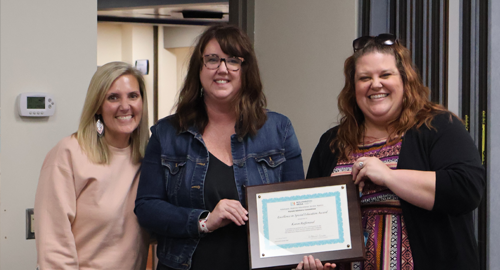  Karen receiving award